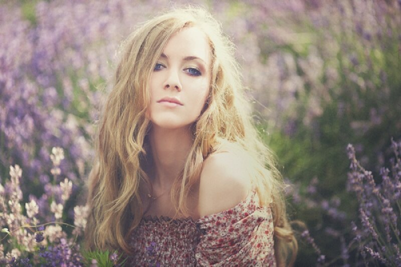 Woman in Lavender Field — Purple, Serene, Afternoon