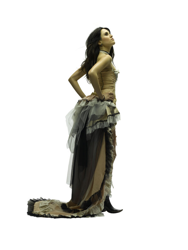 woman in layered dress