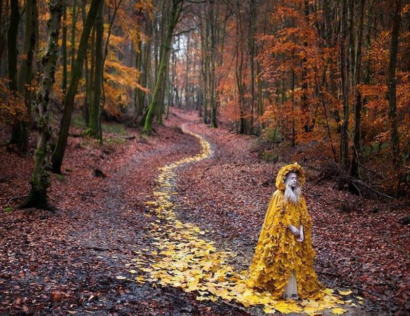 Woman in Leaf Cloak