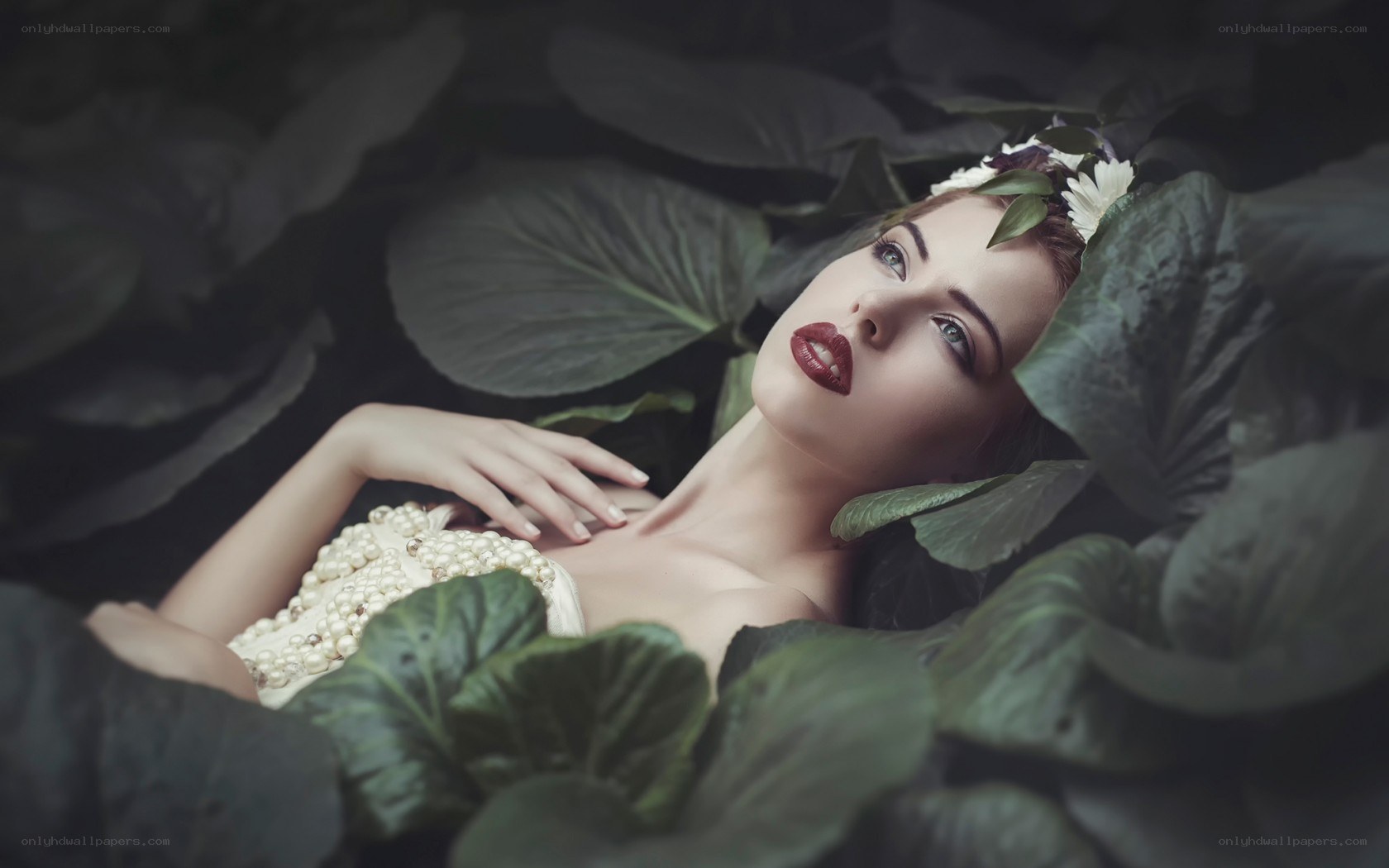 woman in leafy garden