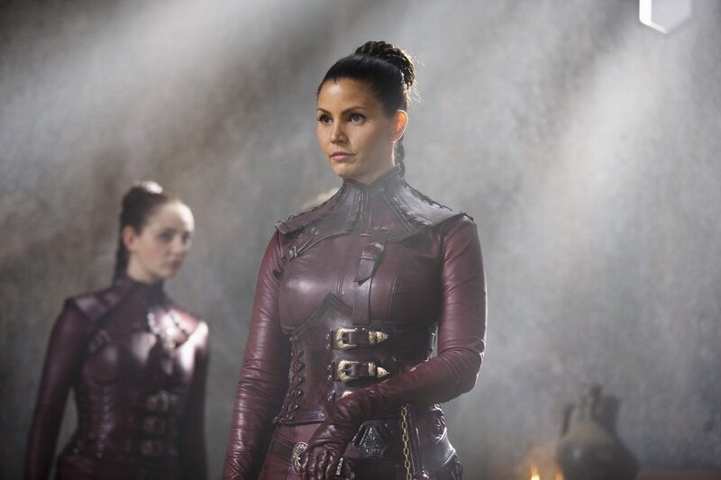 woman in leather armor