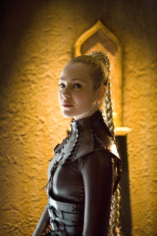 woman in leather armor