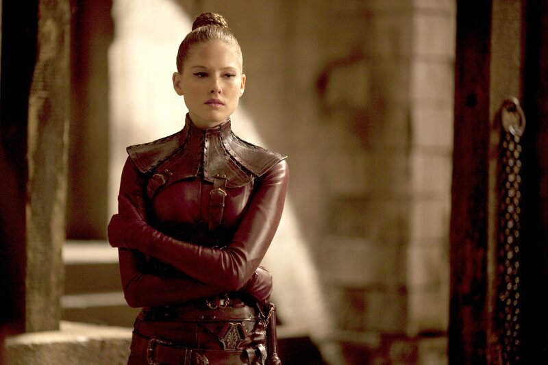 woman in leather armor