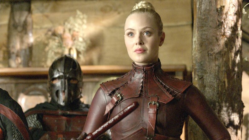woman in leather armor