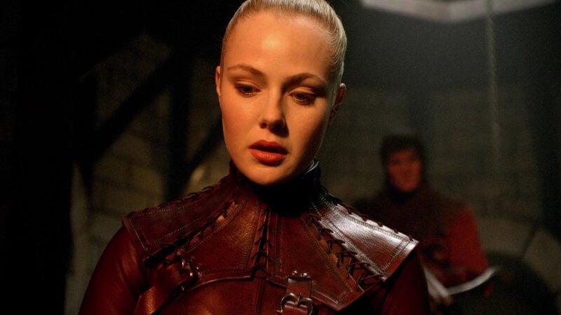 woman in leather armor