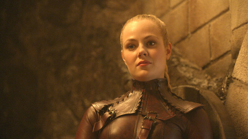 woman in leather armor