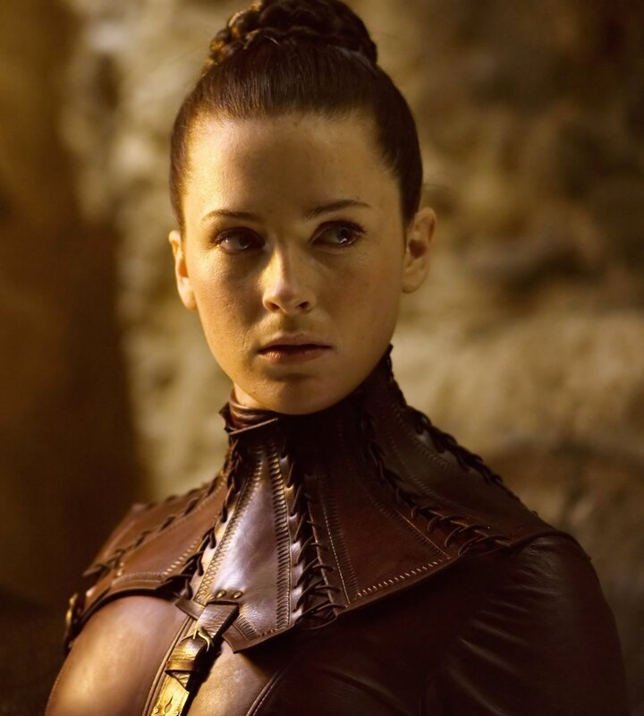 woman in leather armor