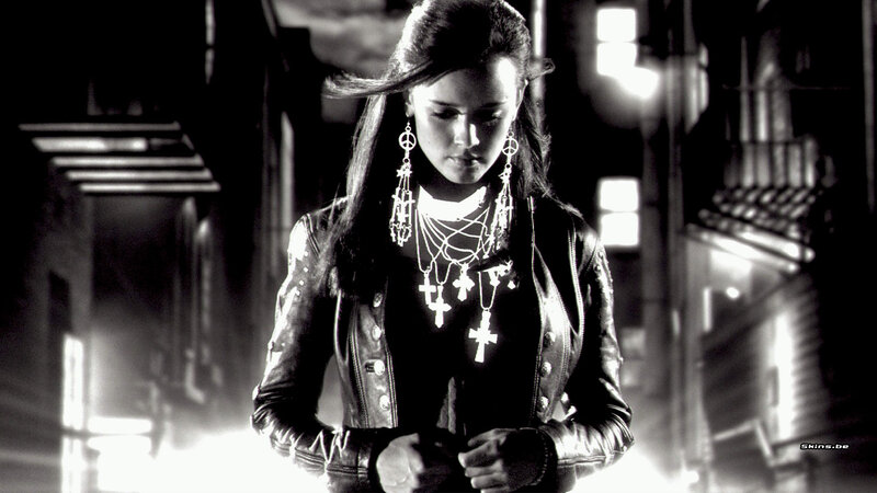 woman in leather jacket