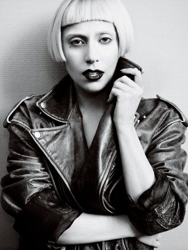 woman in leather jacket