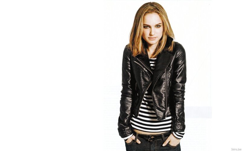 woman in leather jacket