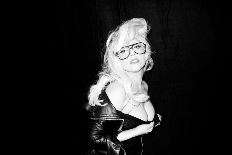 woman in leather jacket