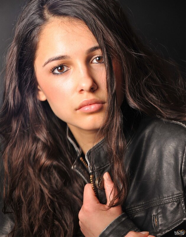 woman in leather jacket