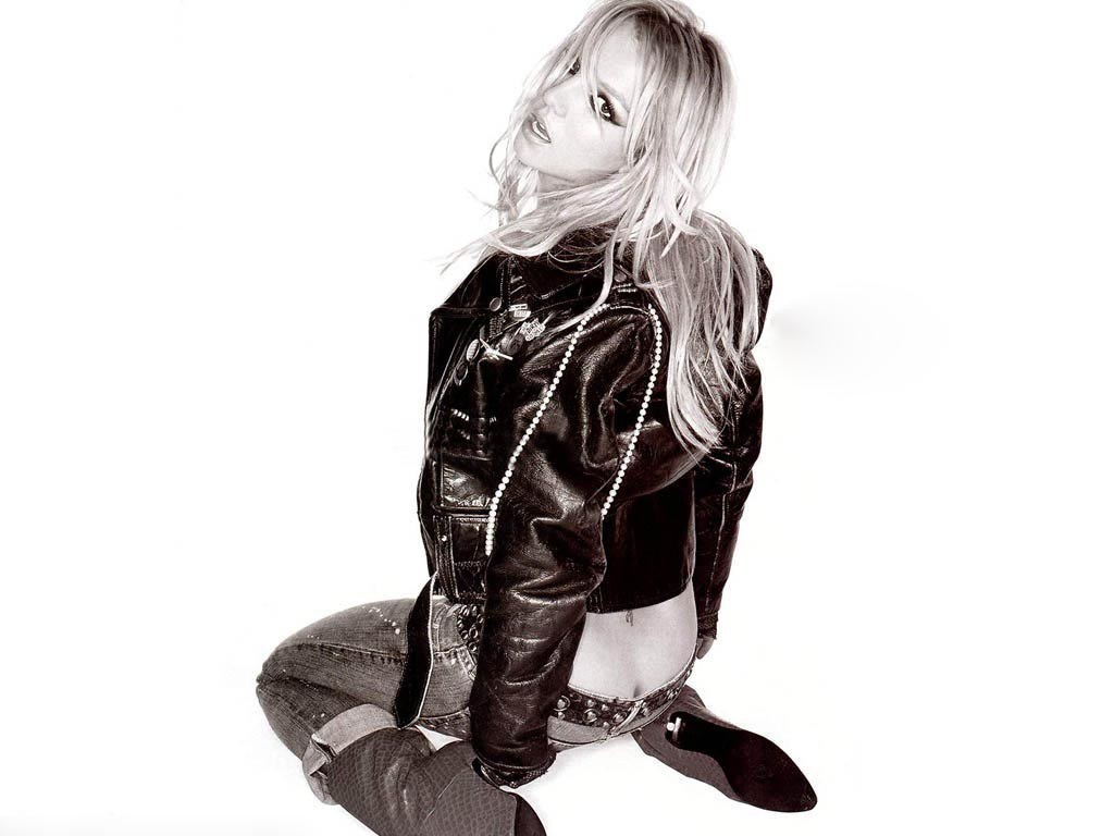 woman in leather jacket