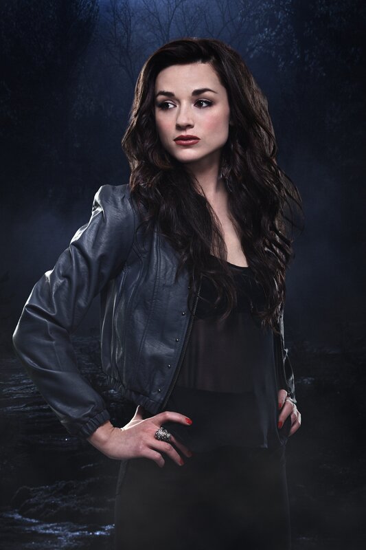 woman in leather jacket