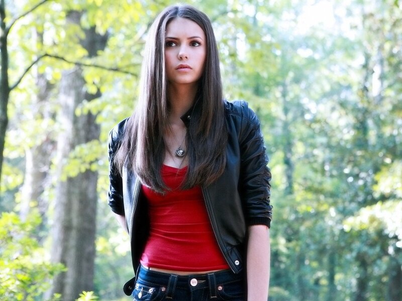 woman in leather jacket