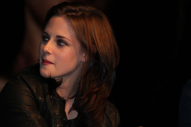 woman in leather jacket