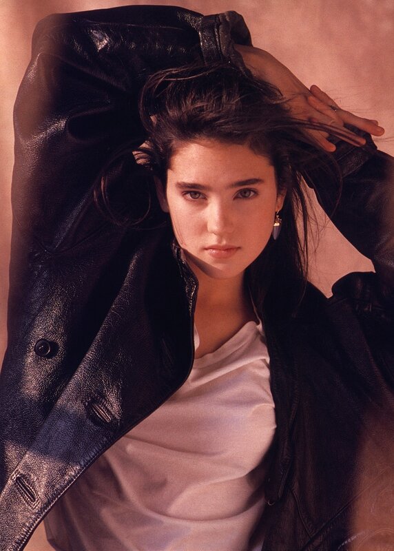 woman in leather jacket
