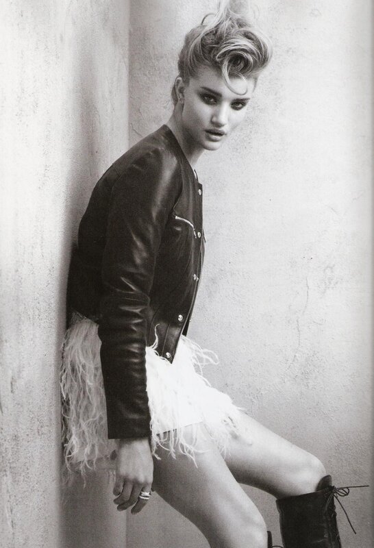 woman in leather jacket