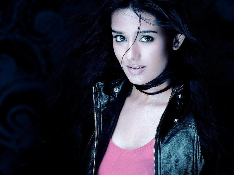 woman in leather jacket