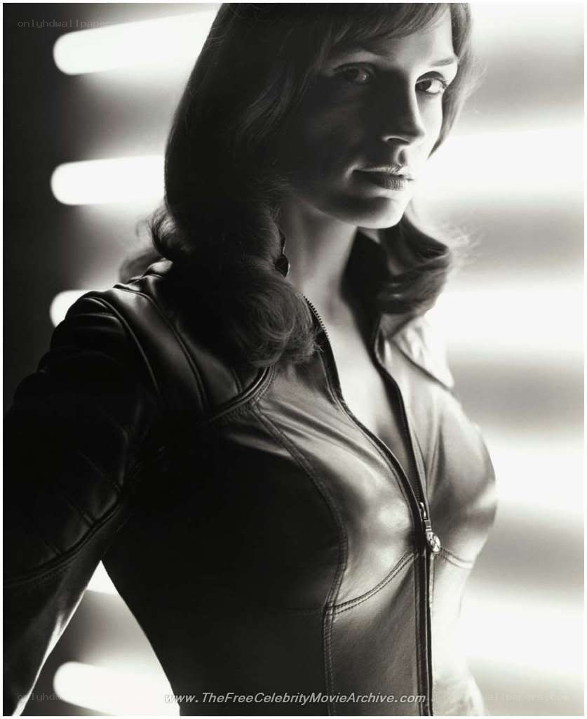 woman in leather jacket