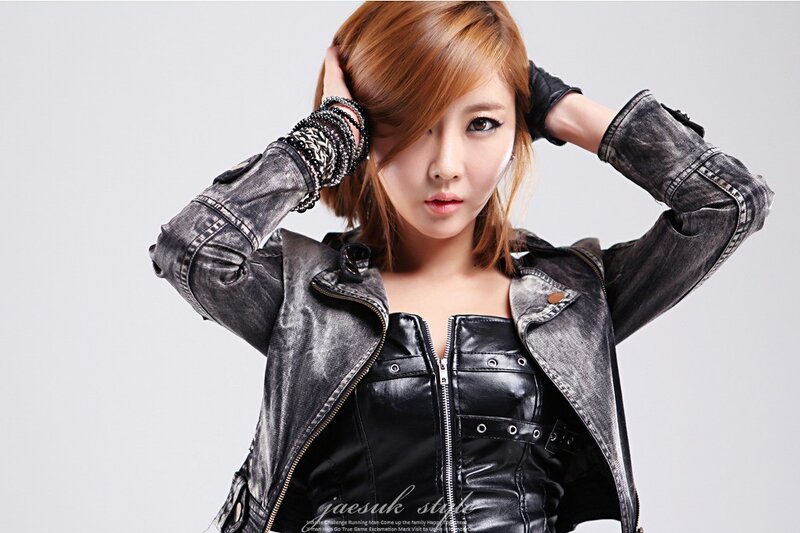 Woman in Leather Jacket — Black, Confident, Photograph, Leather Jacket, Bracelets, Makeup