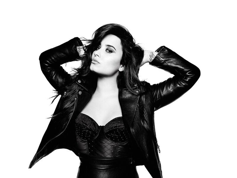 Woman in Leather Jacket — Black, Confident, Photograph, Leather Jacket, Corset