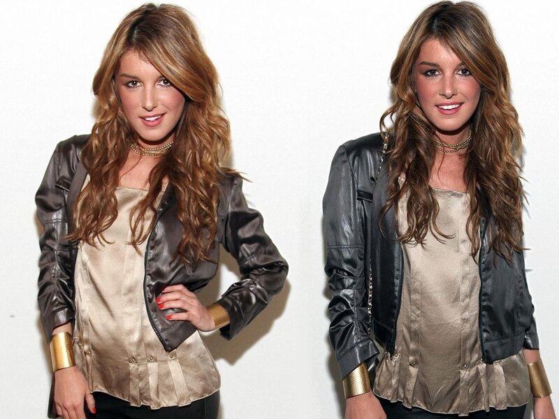 Woman in Leather Jacket — Black, Confident, Photograph, Leather Jacket, Gold Top