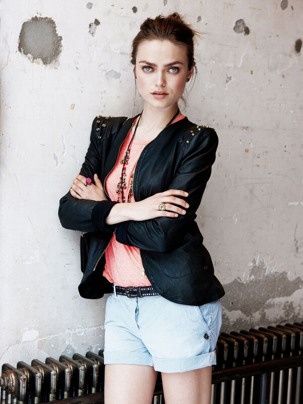 Woman in Leather Jacket — Black, Confident, Photograph, Wall