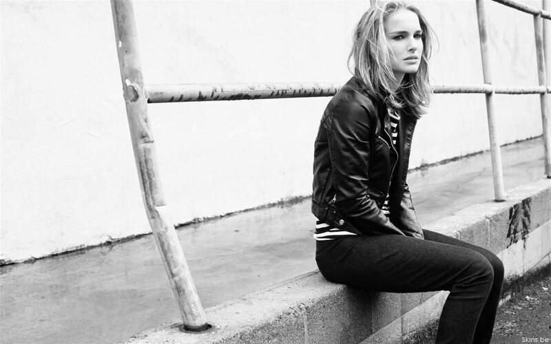 Woman in Leather Jacket — Black, Contemplative, Photograph