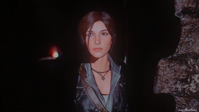 Woman in Leather Jacket — Black, Dark, Night