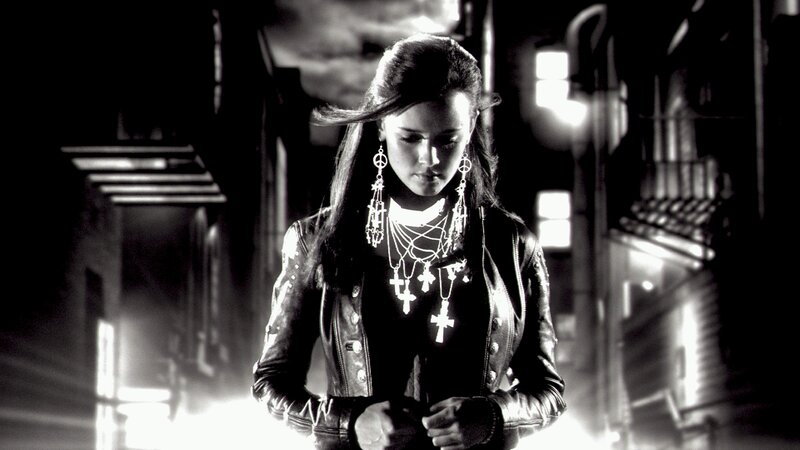 Woman in Leather Jacket — Black, Dramatic, Night, Photograph