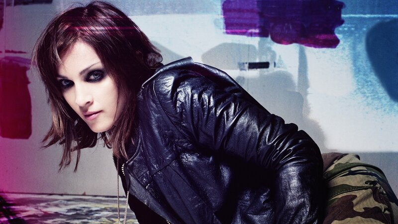 Woman in Leather Jacket — Black, Dramatic, Photograph, Leather Jacket, Camouflage Pants