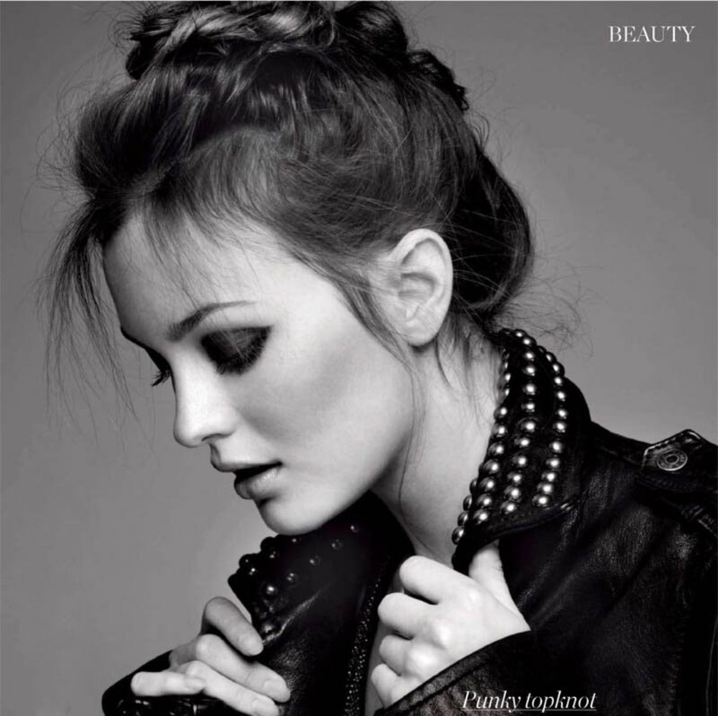 Woman in Leather Jacket — Black, Dramatic, Photograph, Leather Jacket, Studded Collar