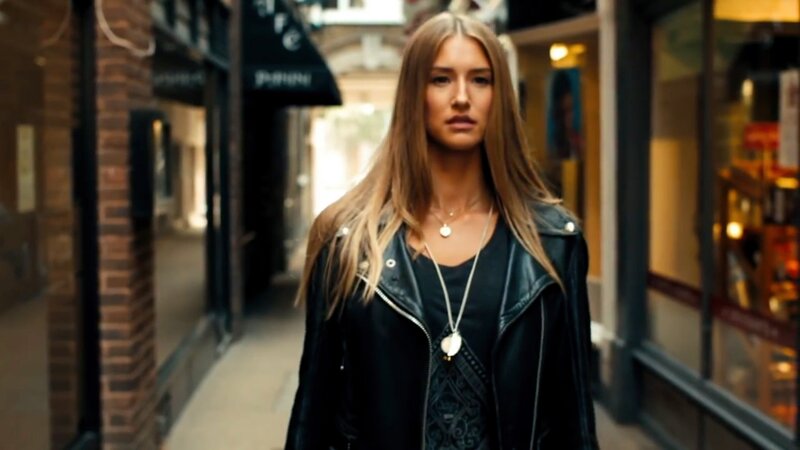 Woman in Leather Jacket — Black, Serious, Afternoon, Photograph, Leather Jacket