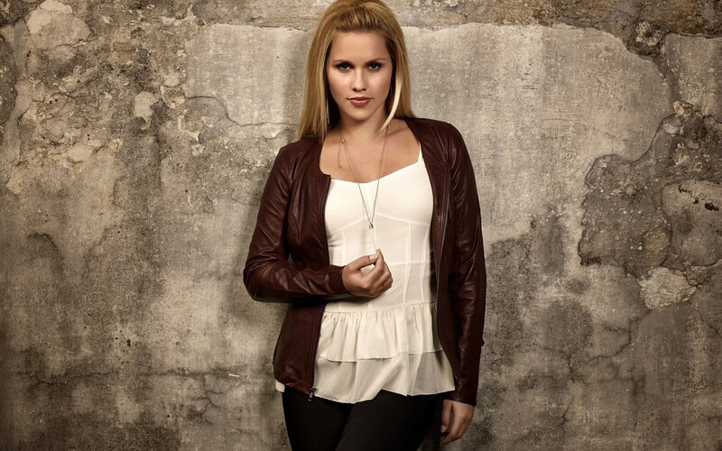 Woman in Leather Jacket — Brown, Confident, Photograph, Leather Jacket, White Top