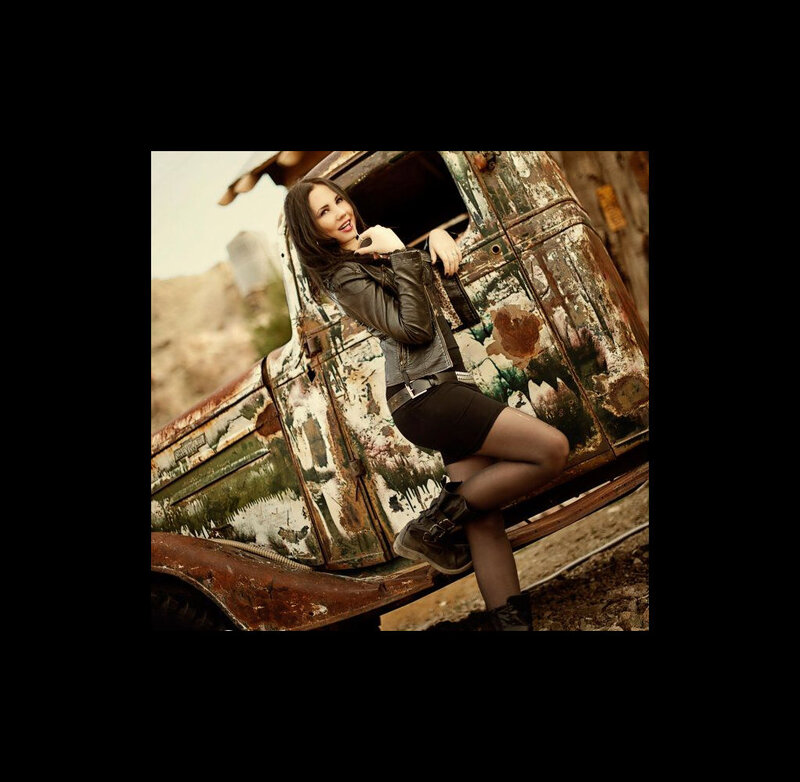 Woman in Leather Jacket — Brown, Dramatic, Afternoon