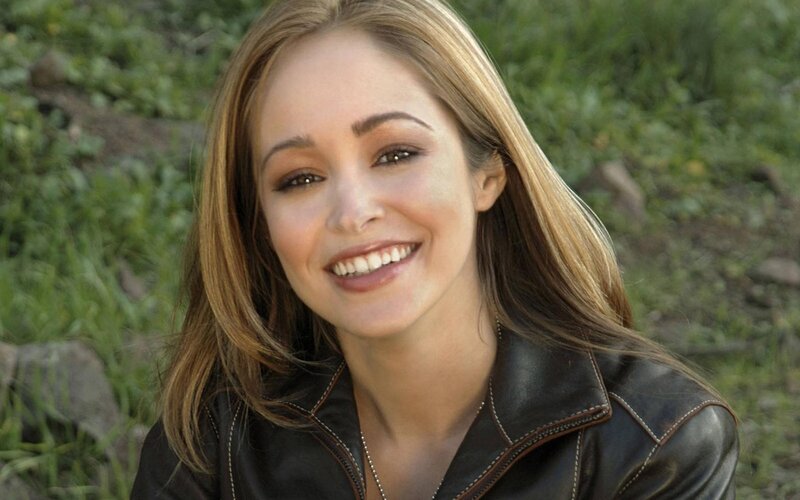 Woman in Leather Jacket — Brown, Smiling, Afternoon