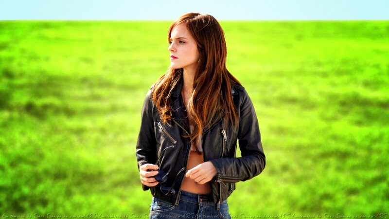 Woman in Leather Jacket — Green, Contemplative