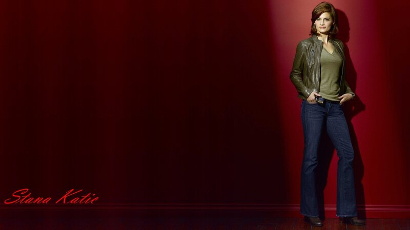 Woman in Leather Jacket — Red, Confident
