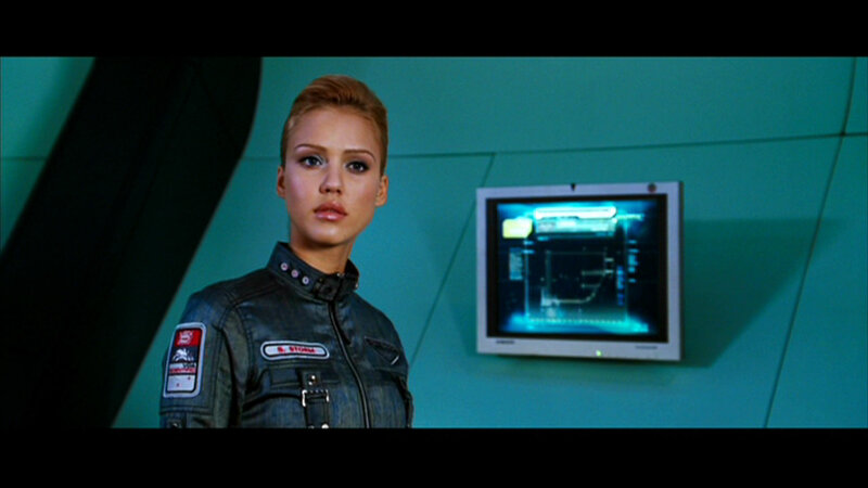 Woman in Leather Jacket — Teal