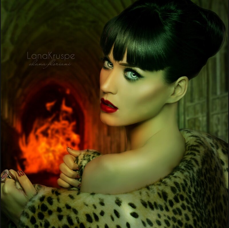 Woman in Leopard Coat — Green