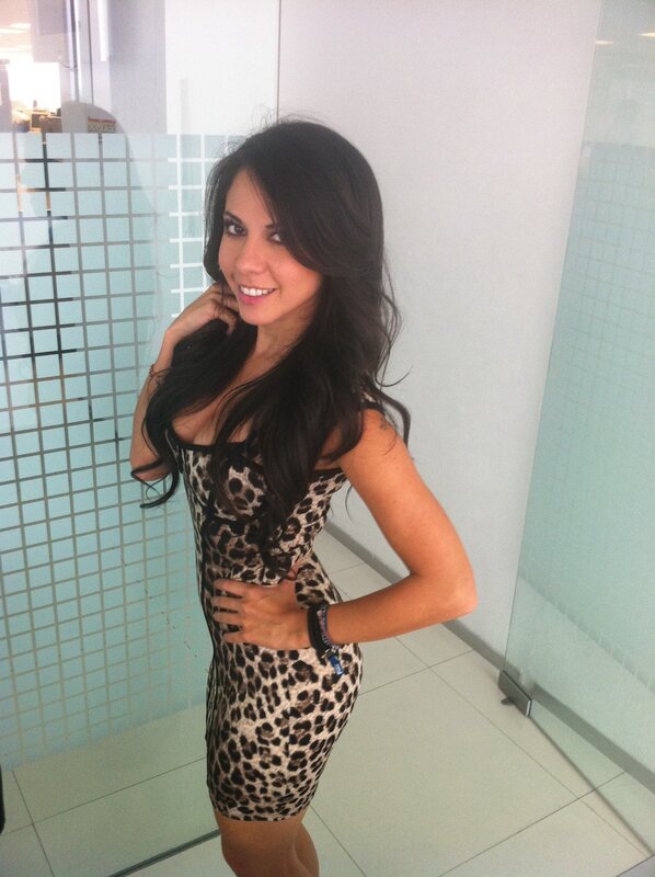 woman in leopard dress