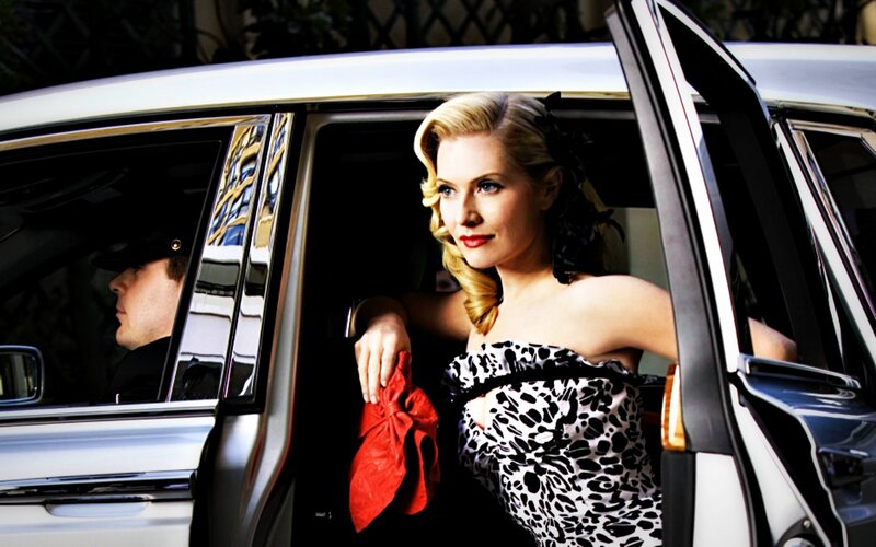 Woman in Leopard Dress — Black, Dramatic, Afternoon, Photograph
