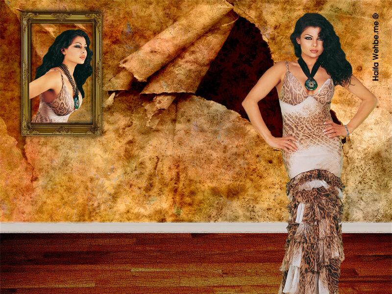 woman in leopard dress portrait