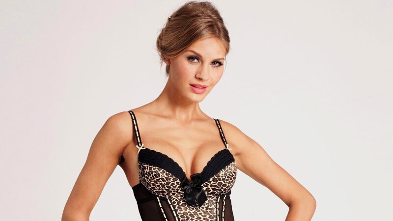 woman in leopard lingerie