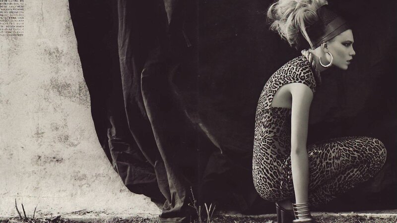 Woman in Leopard Print — Black, Dramatic, Photograph, Leopard Print Dress
