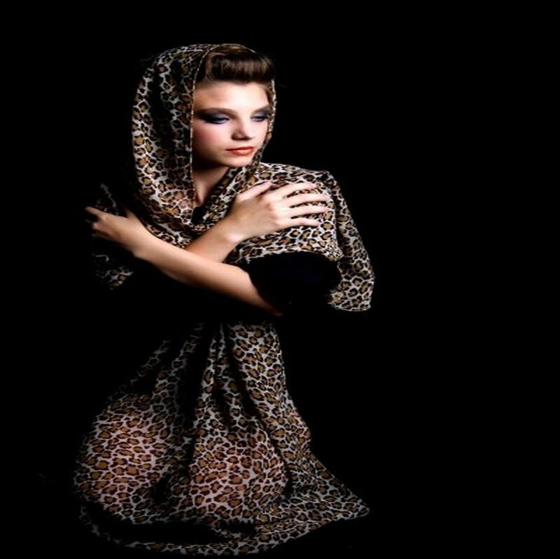 Woman in Leopard Print — Black, Dramatic