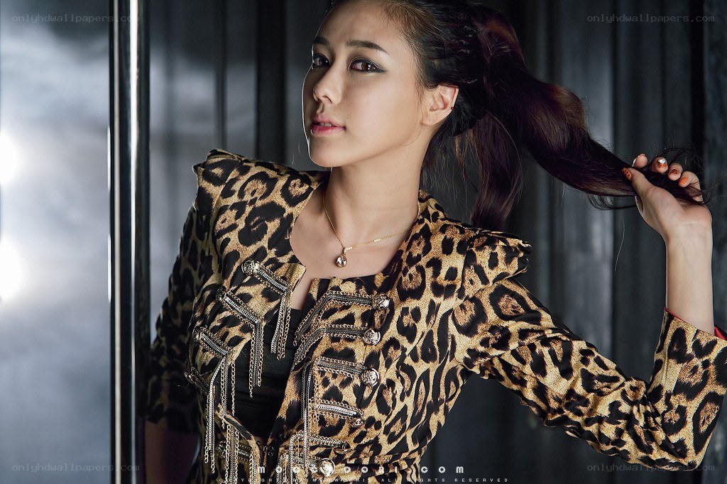 woman in leopard print jacket