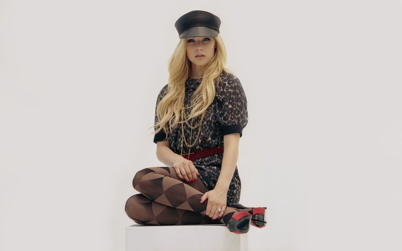 woman in leopard print outfit