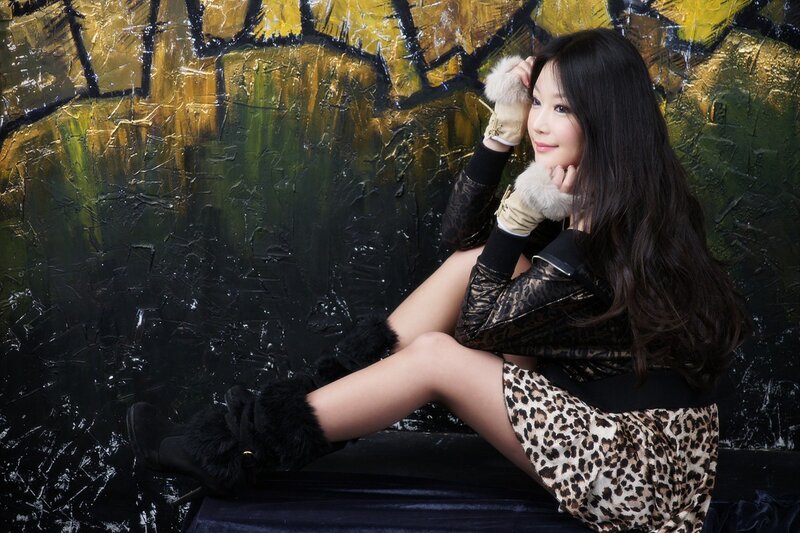 woman in leopard print outfit